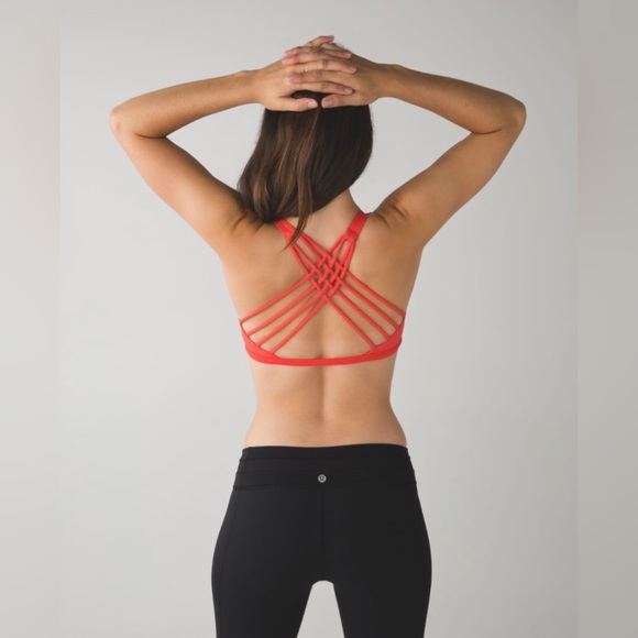 Lululemon Free To Be Wild Bra Alarming Red - Picture 1 of 8